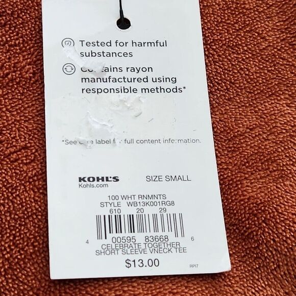 Celebrate Together Tshirt Women Size Small Stretch  Vneck - Picture 5 of 9